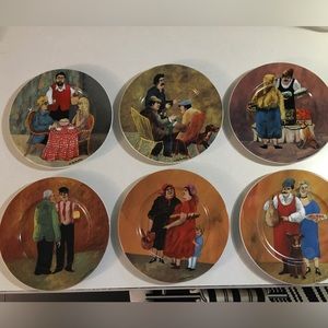 Williams Sonoma Dessert Side plates Guy Buffet Tuscan Storefront Set of 6.